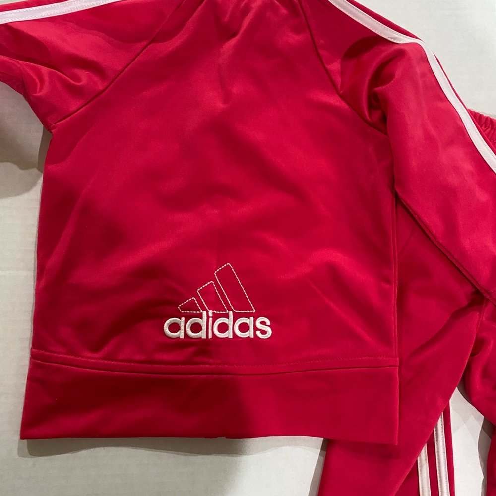 Adidas toddler girl dark pink track suit size 18 m - Picture 7 of 13